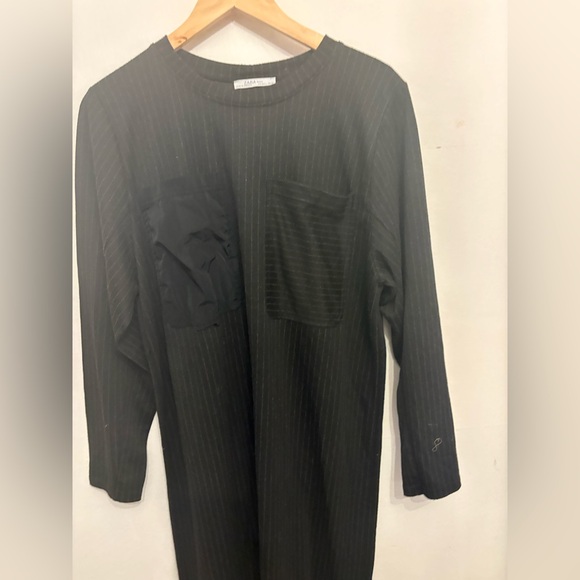 Zara Black Ribbed Dress - Picture 3 of 5